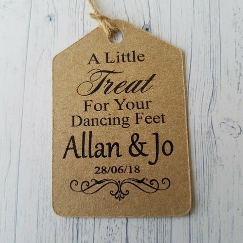 Personalised Flip Flops And Dancing Shoes Wedding Favour Gift Tag Labels  TGS 8 | eBay