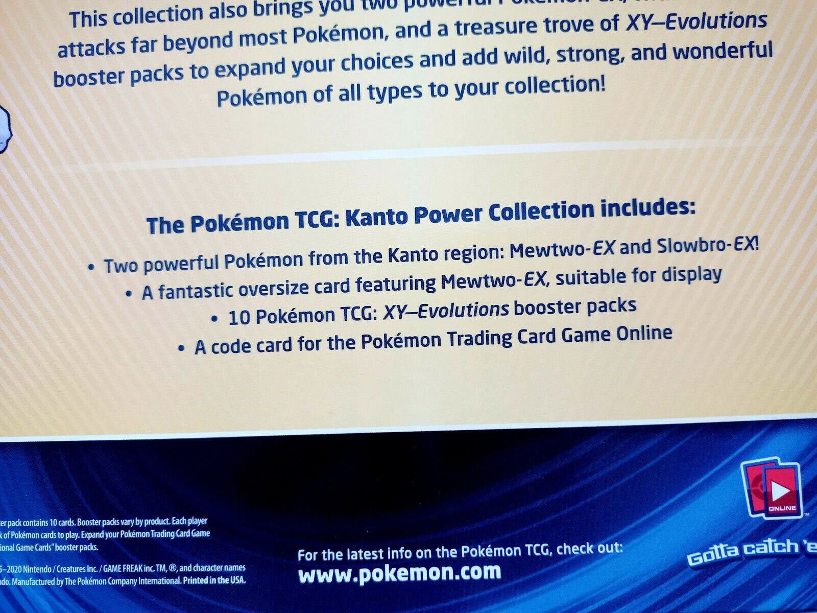 2020 Pokemon TCG XY Evolutions Kanto Power Collection Mewtwo-EX - US