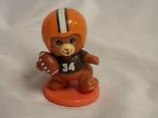 Vintage 1980s RUSS Cleveland Browns NFL Teddy Bear Ink Stamper Figure Figurine