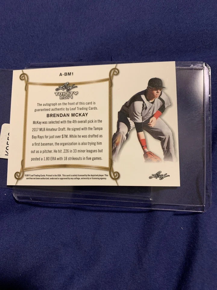 2017 Brendan McKay Leaf Trinity Inscription Auto Autograph Signed Card !!! - Image 4 of 4