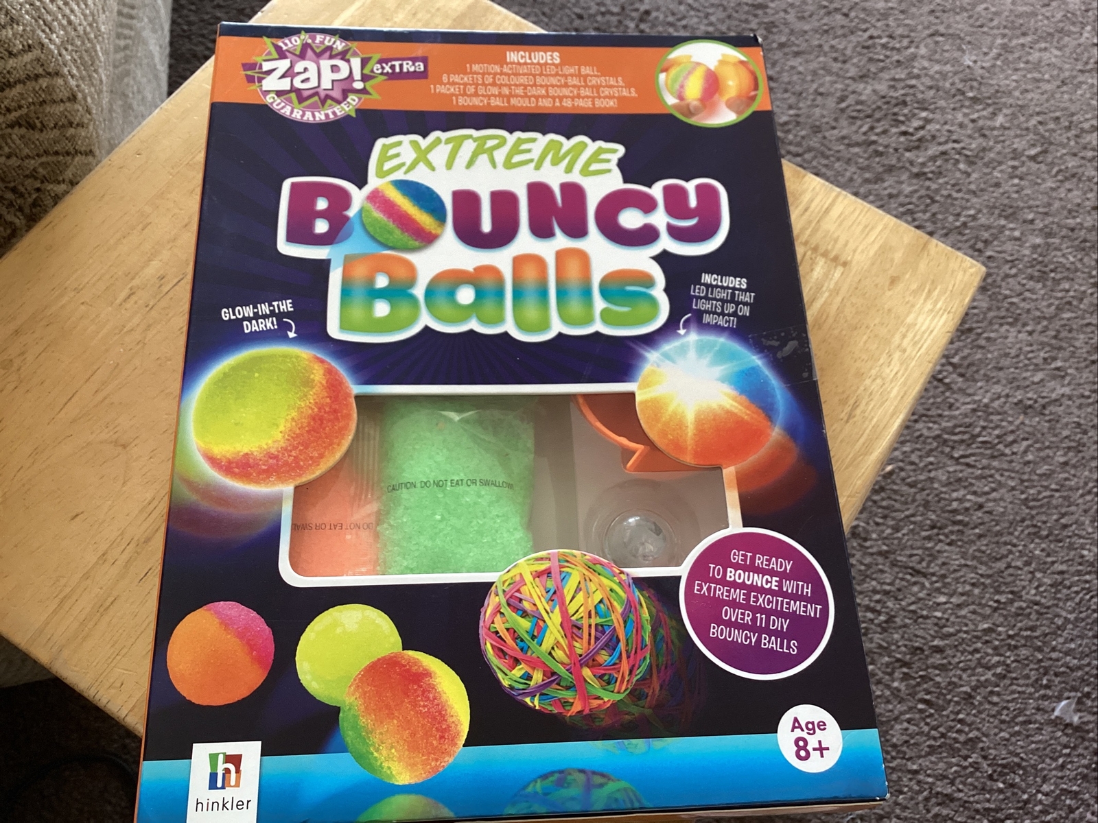 Zap Extra Extreme Bouncy Balls Pamphlet Art With 11 Design Game Family