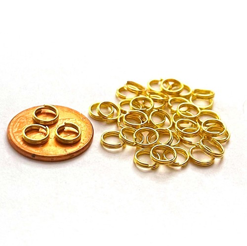 Bulk 500pcs Gold Plated Double Split Jump Rings Findings Connectors 22 gauge 6mm - Picture 4 of 4