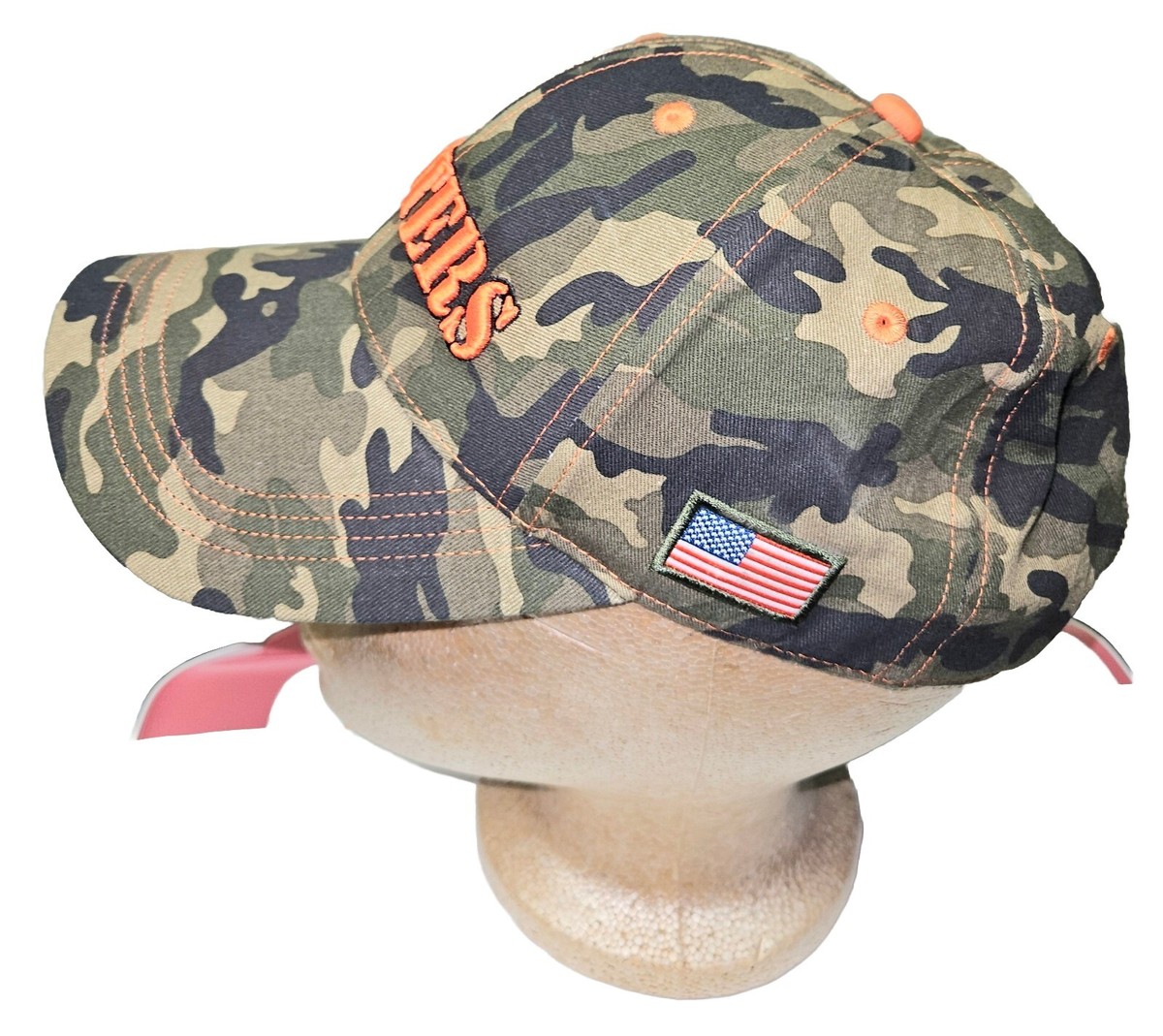 Hooters Restaurant Est. 1983 Camouflage/Orange Baseball Hat USA