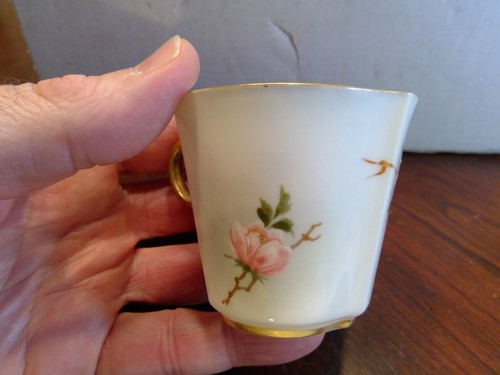Antique Carlsbad Austria Hand Painted Roses Cup & Saucer Set - Picture 4 of 15