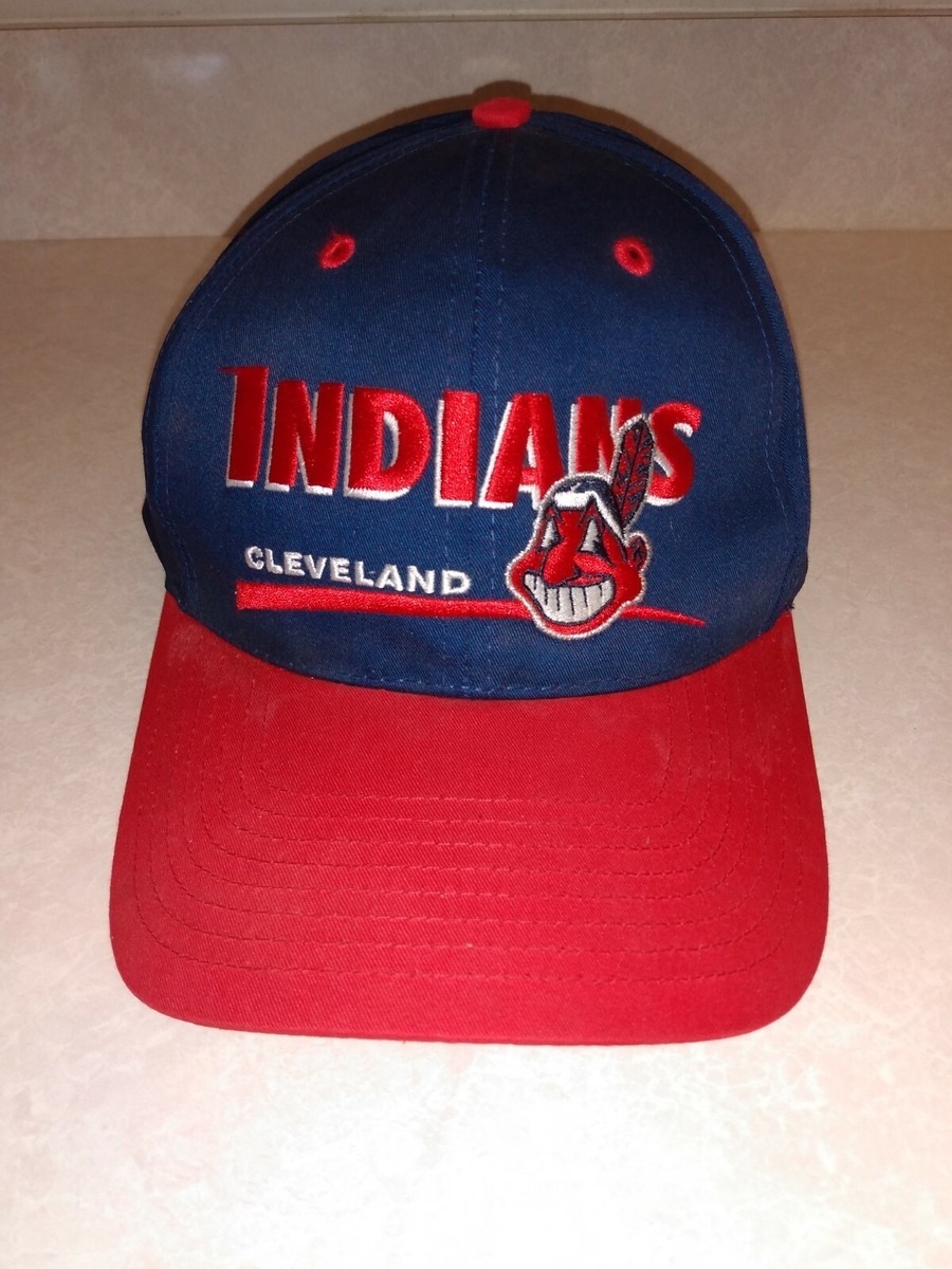 Vintage Cleveland Indians Snapback Hat Cap Red Navy Twins