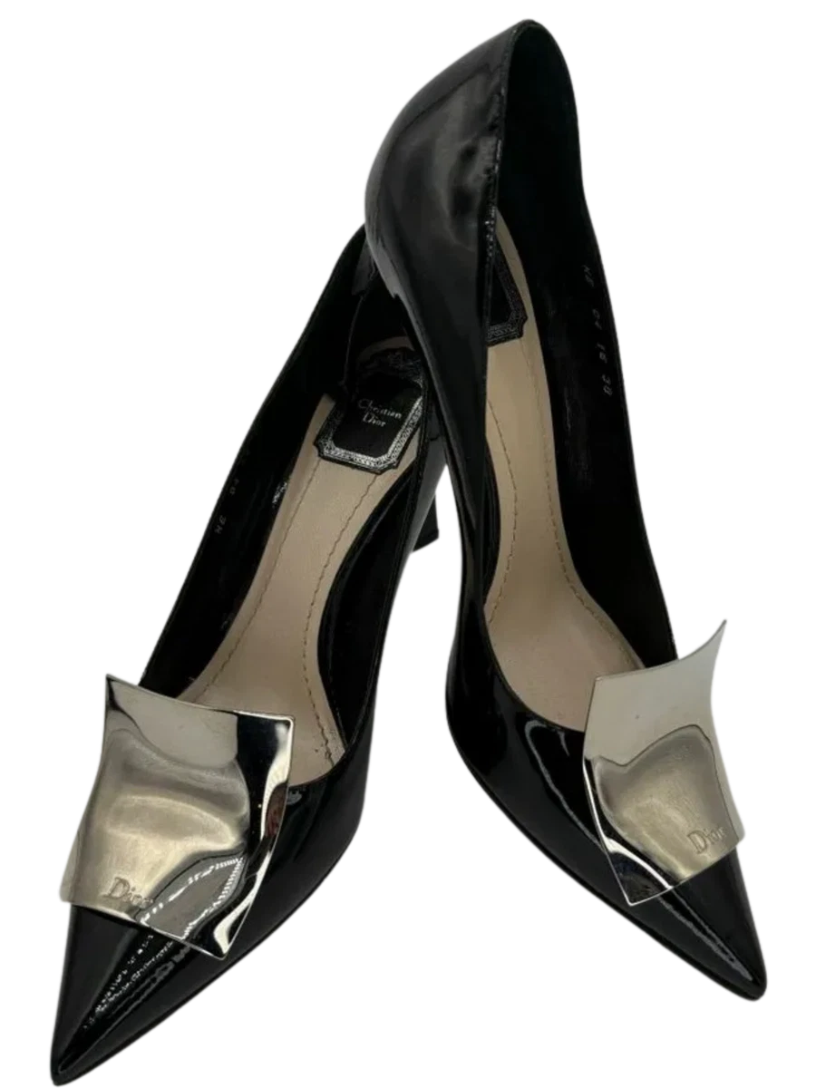 Talons Dior Patent Noir