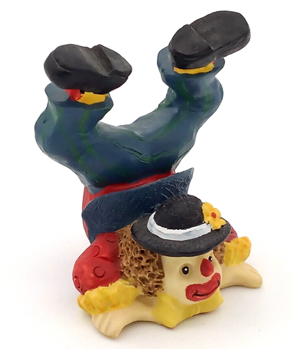 Clown Figurine Legs In Air Smiling Hobo Hat Circus Acrobat Resin Small ...