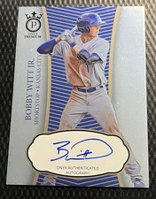 2021 Bobby Witt Jr. Royals 34/100 Onyx Premium On-Card Rookie Autograph #OPBW