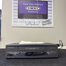 Daewoo VCR DV-T5DN Black 4-Head High Speed Rewind VCR VHS Player, Works read