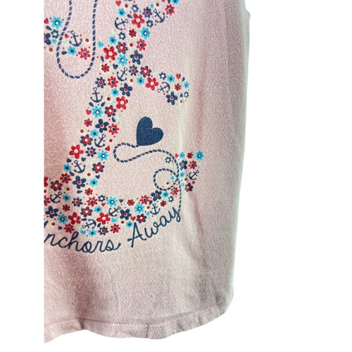 Faded Glory Girls' Pink Anchor Graphic Braided Tank Top Youth Size 5 - Picture 2 of 7