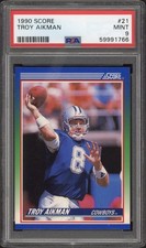 1990 Score Troy Aikman #21 PSA 9 Mint HOF Dallas Cowboys