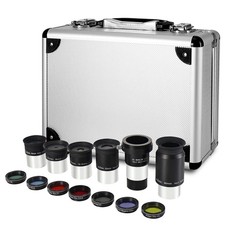 Telescope Accessory Kit - 1.25" Telescope Eyepiece and Filter Set with a Stur...