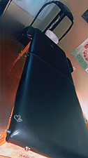 Pure Massage Black Portable Massage Table w/ Face Hole, Faux Leather/Wood, 73x28