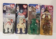 1999 Ty Teenie Beanie Babies International Bears Complete Set of 4 Collectible