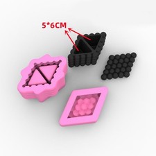Storage Box Silicone Mold Twin-Triangle Cube Resin Jar Mold Ball Faceted Mold