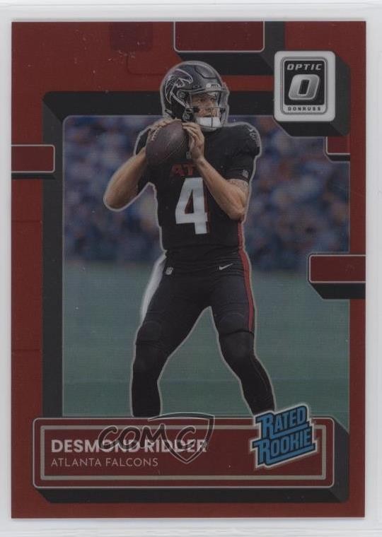 2022 Panini Donruss Optic Rated Rookie Red Prizm 53/99 Desmond Ridder #202 RC