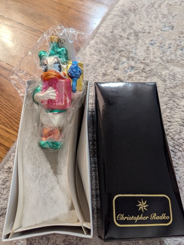 Christopher Radko’s DAISY DUCK Ornament 1997 Brand New Excellent Condition