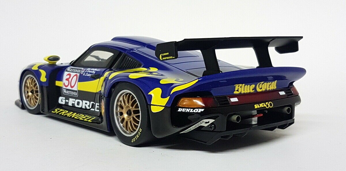 UT Models 1/18 Scale 39723 Porsche 911 Gt1 1997 G-force Blue