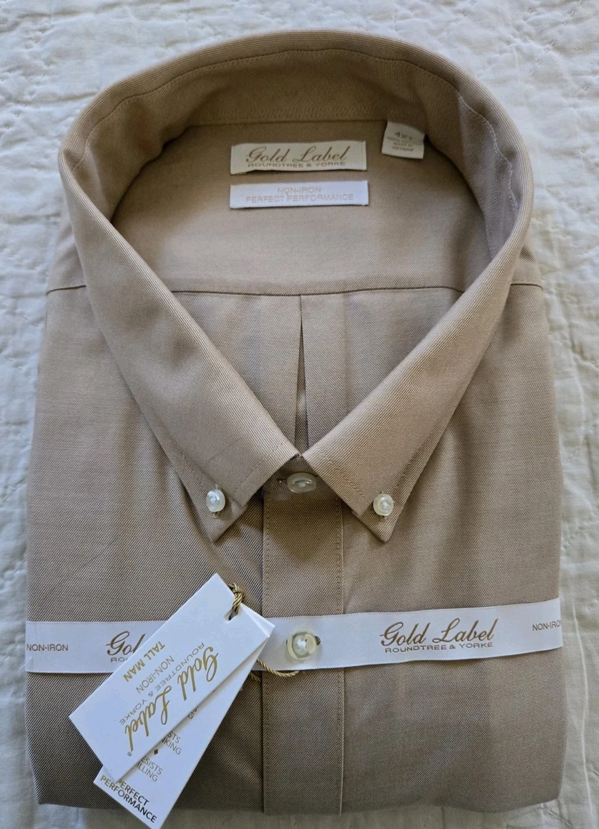 Roundtree & Yorke Gold Solid Dress Shirts for Men for sale | eBay
