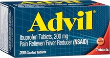 Advil Ibuprofen 200mg Pain Reliever / Fever Reducer 200 Coated Tablets EXP 02/30