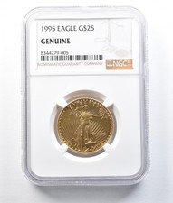 1995 $25 American Gold Eagle 1/2 Oz 0.5 Oz Gold Genuine NGC *8761 5391.90 per troy oz