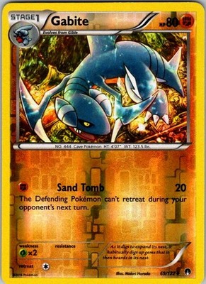 Pokemon BKP Gabite 69/122 Midori Harada NM Reverse Holo