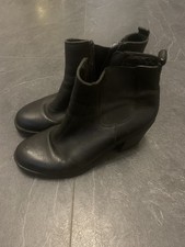 VAGABOND DESIGNER 7 EU 40 DAMSKIE CZARNE PRAWDZIWA SKÓRA WYSOKIE BUTY ZA KOSTKĘ