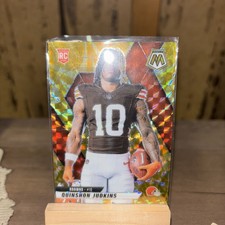 2025 Mosaic QUINSHON JUDKINS Rookie Card Reactive Yellow Prizm Variation #276