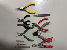 Jewelry Making Tool Lot Pliers Cutters Punch Drill Bits Hand Tools Set