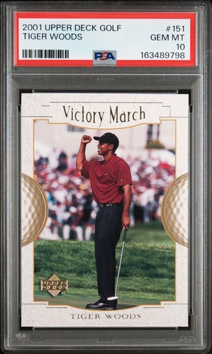 2001 Upper Deck Golf #151 Tiger Woods - Rookie RC - PSA 10