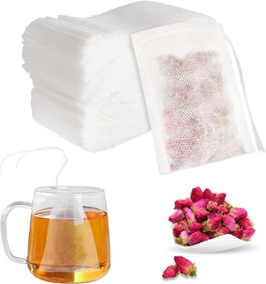 300 Teebeutel Losen Tee Teefilter Papier Kordelzug Gewuerze Vanille Kaffee
