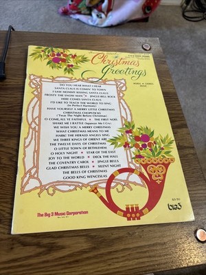 Cristmas Greetings Songbook, C&G Chord Organs 1975 Big 3