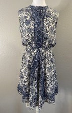 Madewell Silk Journey Shirtdress Porcelain Floral XS Boho Cottagecore Indie