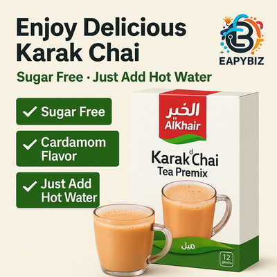 BAKE & BREWKarak Tea - Premium Unsweetened Karak Chai Mix With Black Loose Tea Guatemalan Cardamom Ginger 8 Sachets 80 G Tube 100 Natural Vegan Friendly Indulgence Brew In 5 Minutes - View #6
