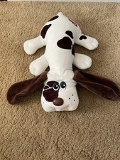 2019 Pound Puppies White with Brown Ears and Spots 18" Plush Dog