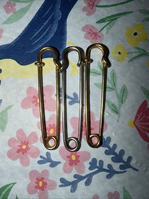 VINTAGE LARGE SAFETY PINS KEY TAGS 5
