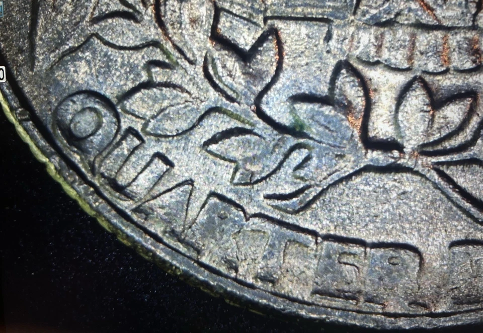 OFF CENTER STRIKE  1985 P Washington Quarter Circulated US Mint ERROR  - Image 4 of 4