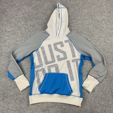Nike Therma Fit Pullover Active Hoodie Sweater Size M Medium White Just do It
