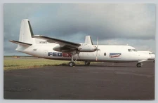 Postcard Federal Express Feeder Fokker F27-500 Aircraft