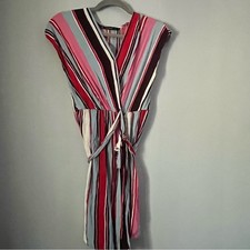Zara Basics women’s multicolor striped wrap dress size Medium
