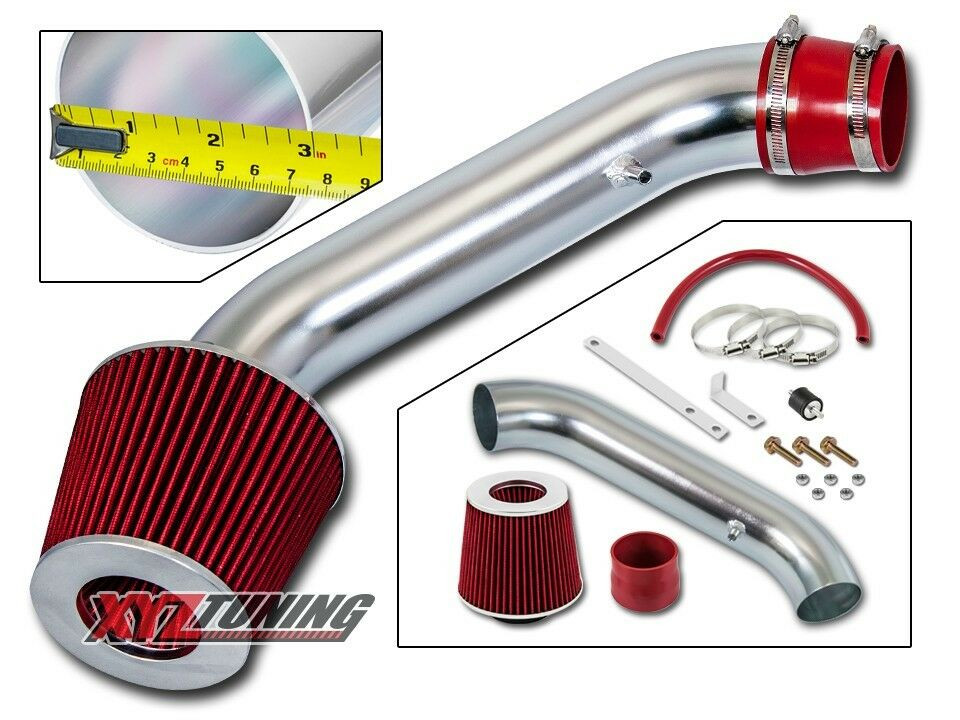 3" Rojo Corto RAM Aire Admisión + Filtro Para 94-01 Integra GS / Ls / Rs / Se