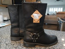 MEN'S HARLEY DAVIDSON 095353 HUSTIN WATERPROOF HARNESS MOTORCYCLE BOOTS SIZE 10M