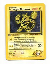 Lt. Surge's Electabuzz 27/132 Rare Gym Heroes Pokemon 1st Edition MP