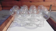 10 Vintage 2" Round Glass Soliflore  Plant Rooted Propagation Vases 3.5" Tall