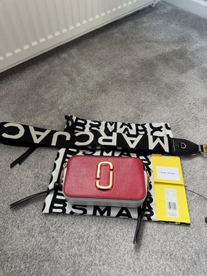 Marc Jacobs the Snapshot Crossbody In Red, Cream, Black And Burgundy. - Image 1 of 4