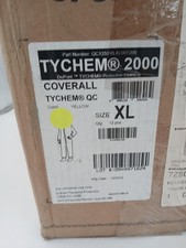 DuPont Tychem 2000 QC Coveralls XL Yellow Chemical Protective Suit 12 Pack