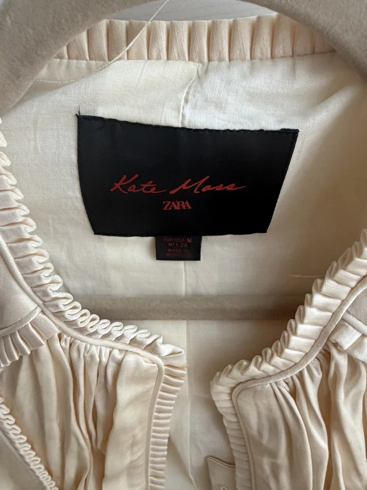 Kate Moss ZARA Damen Jacke Leinenmischung Korsett Größe M - Bild 2 von 4