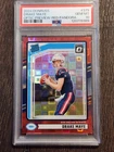 2024 Panini Donruss  #379 Drake Maye Optic Preview Red Pandora Prizm RC PSA 10