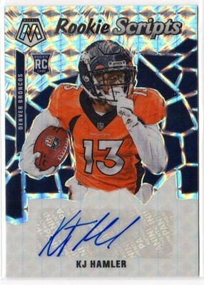 2020 Panini Mosaic Rookie Scripts Silver Mosaic Prizm Auto KJ Hamler #RS19