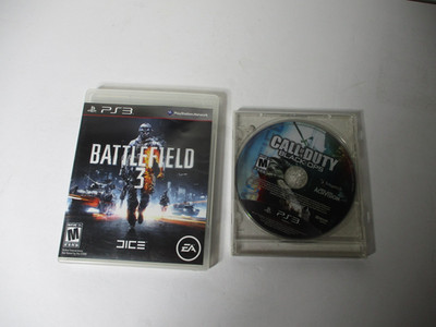 LOT OF TWO PS3 VIDEO GAMES BATTLEFIELD 3 CALL OF DUTY BLACK OPS